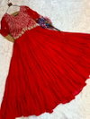 Ka 1255 Faux Blooming With Embroidery Work Gown Collections